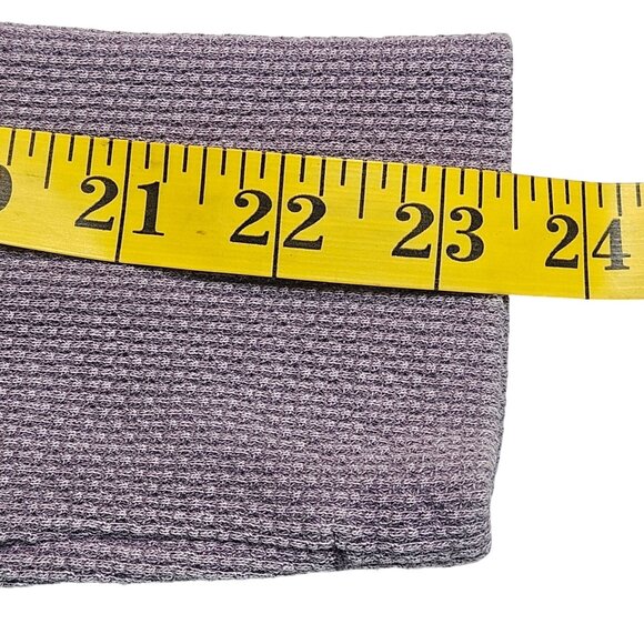 We The Free Waffle Knit Henley Top Medium Purple Loungecore Soft Grunge - Picture 10 of 11